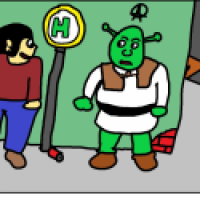 An der Bushaltestelle...