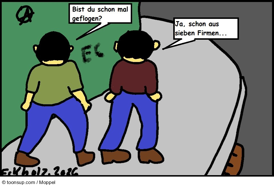 Cartoon: Geflogen... 1