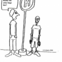 An der Bushaltestelle...