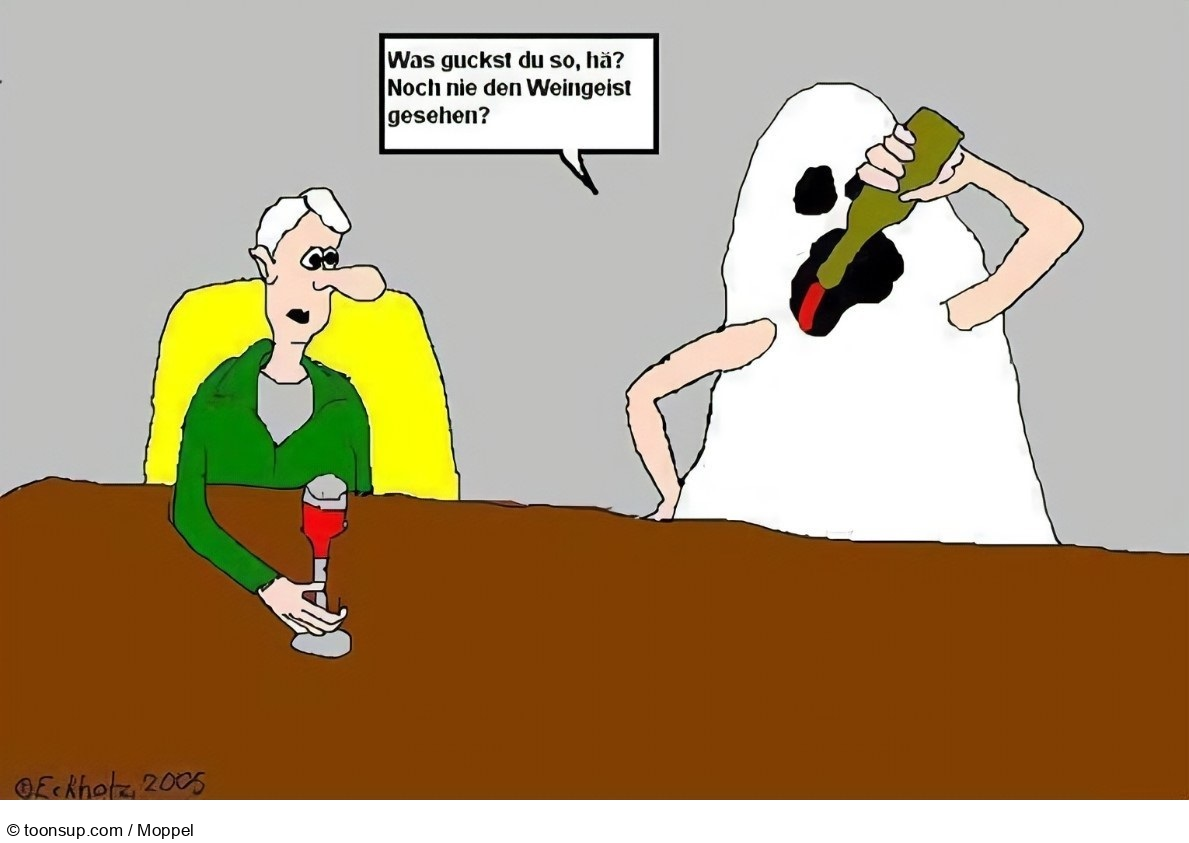 Cartoon: Der Geist des Weines... 1