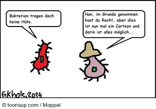 Cartoon: 14 - Bakterien tragen keine Hüte... 1