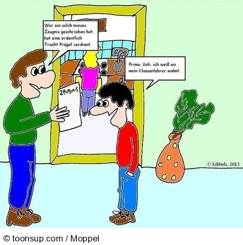 Cartoon: 7 - Mieses Zeugnis... 1
