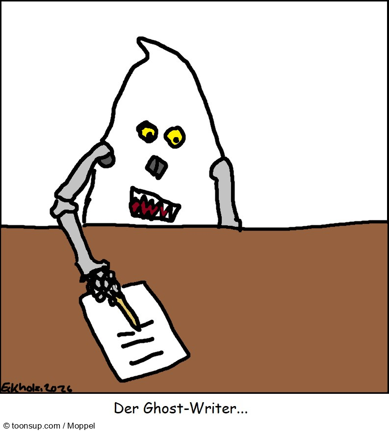 Cartoon: 7 - Der Ghost-Writer... 1