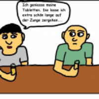 Ich geniesse meine Tabletten...