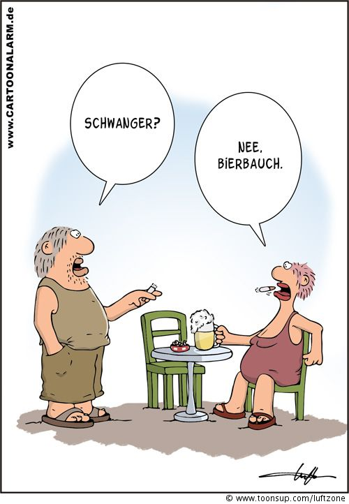 Cartoon: Bierbauch 1