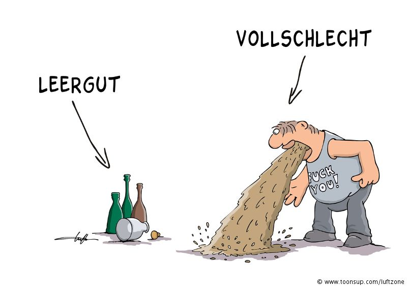 Cartoon: Flasche leer 1
