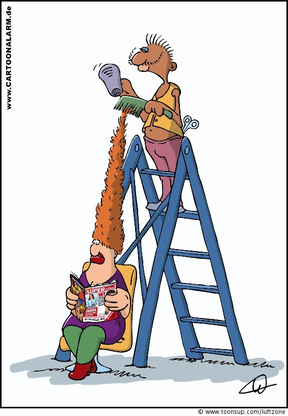 Cartoon: Beim Frisör 1