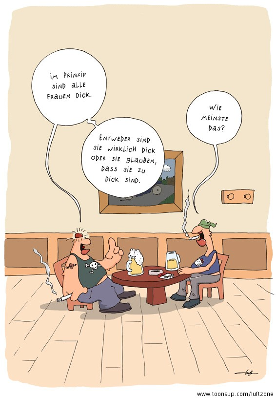 Cartoon: Zu dick 1