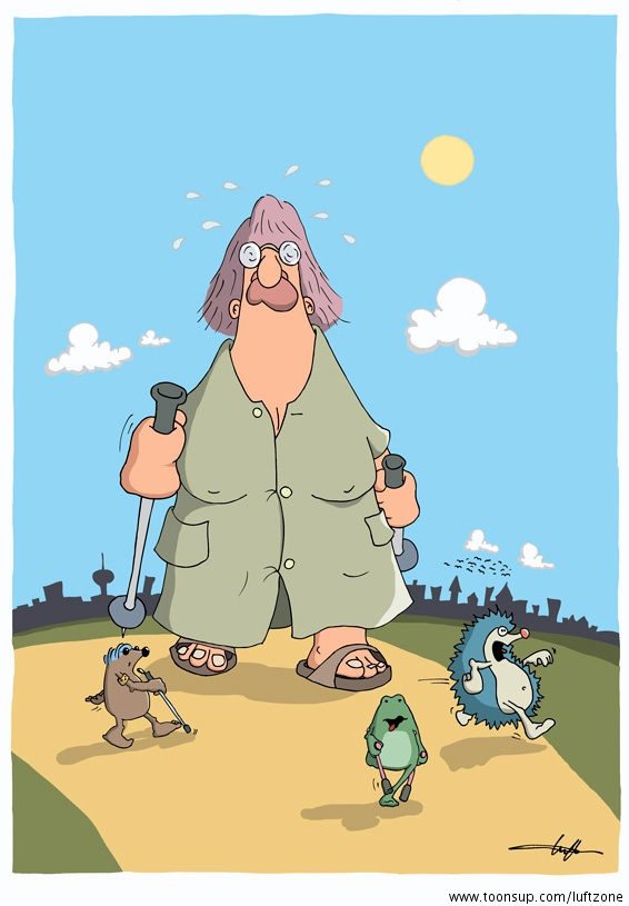 Cartoon: Nordic walking 2 1