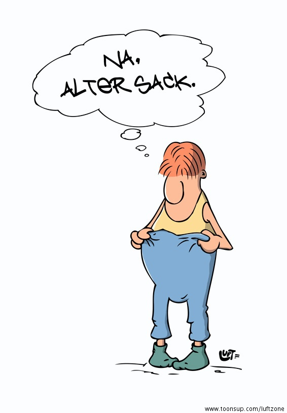 Cartoon: Alter Sack 1