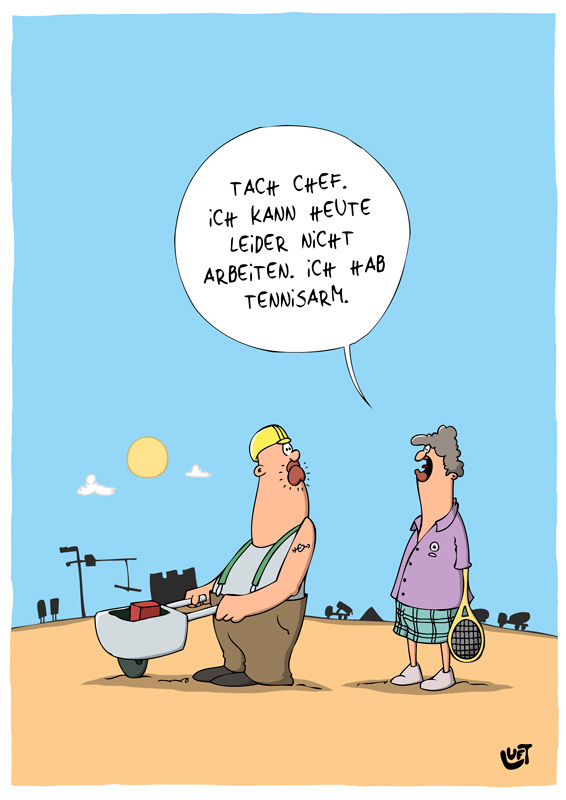 Cartoon: Tennisarm 1