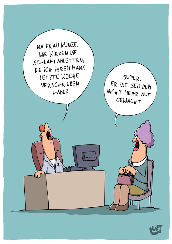 Cartoon: Schlaftabletten 1