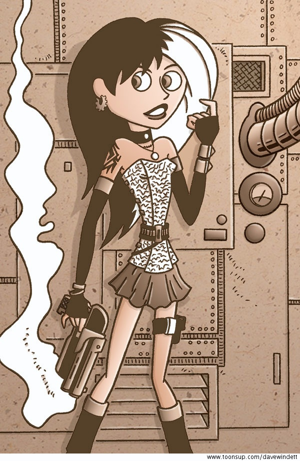 Illustration: Theodora Bennett  Steampunk Girl 1