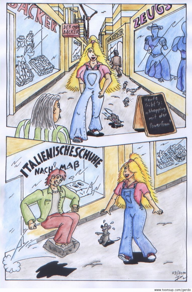 Comic: 'Powerfrau' goes shopping 1
