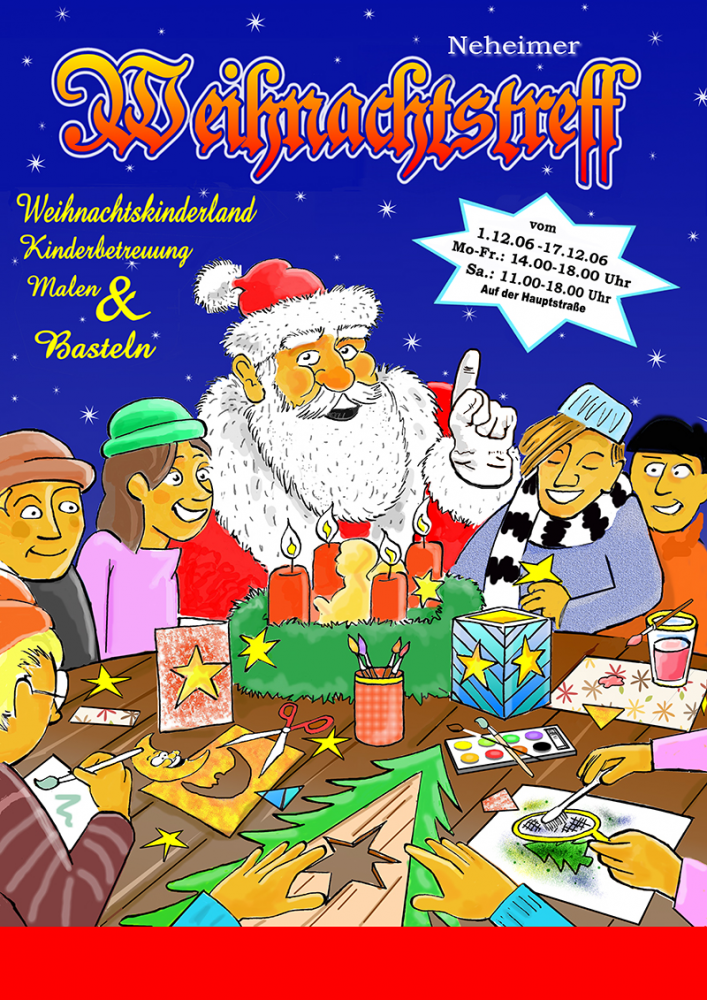 Illustration: Poster für einen Stand am Weihnachtsmarkt 1