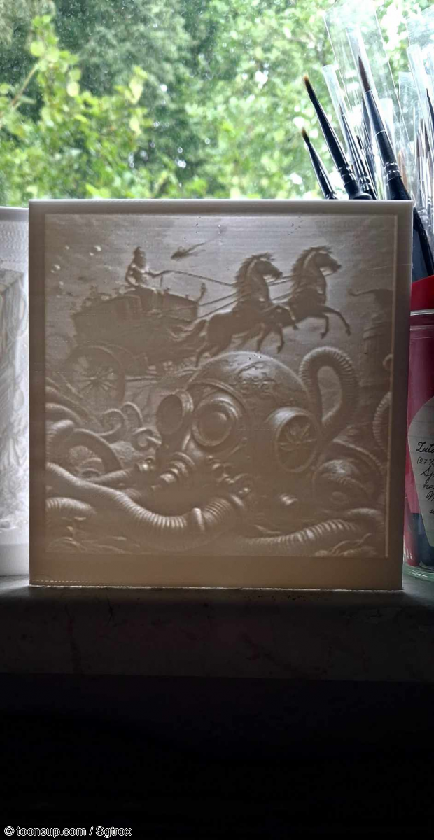 Illustration: AI generierte, lithophane 3D Druckbildchen 4