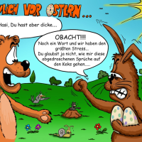 Cartoon: Hasi's dicke Eier 1