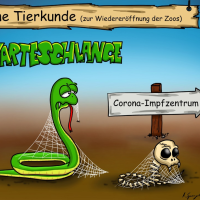 Cartoon: Warteschlange 1