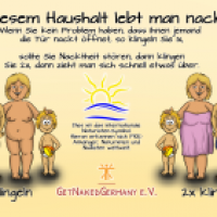 Naturisten-Türschild