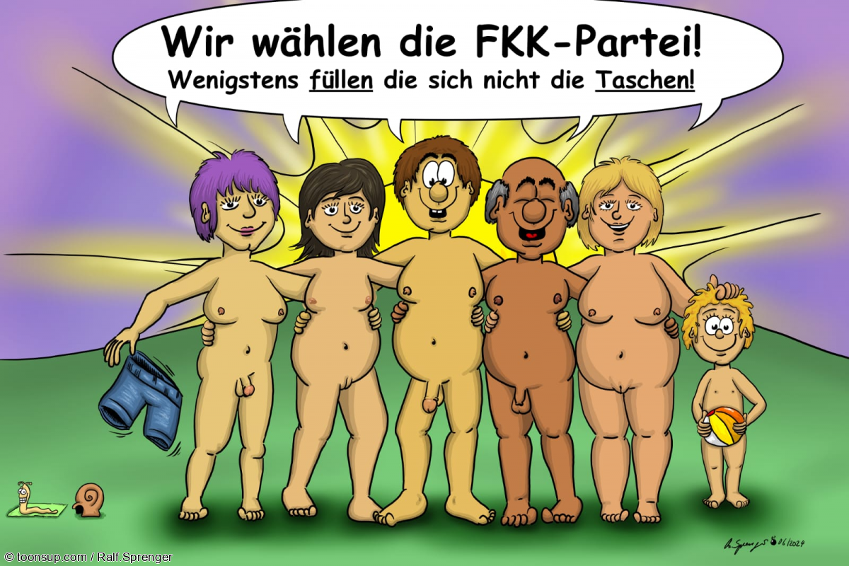 Cartoon: FKK-Partei 1