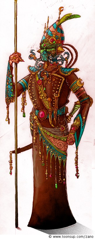 Concept Art / Character Design: lunar warrior 1