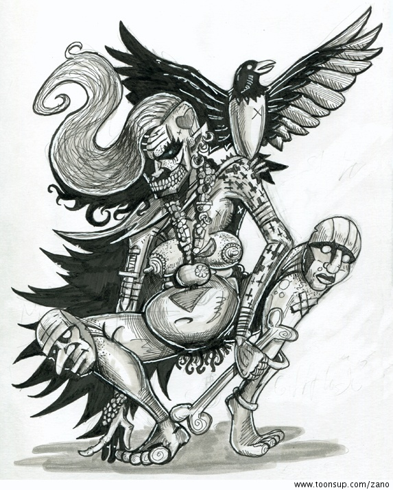 Concept Art / Character Design: Fairy tales gone spandex - the Witch 1