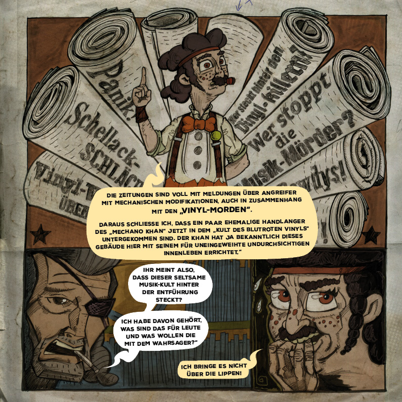 Comic: Jean-Paul Porneaux und das blutrote Vinyl 5 6