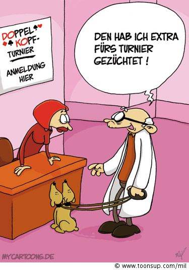 Cartoon: Doppelkopf 1