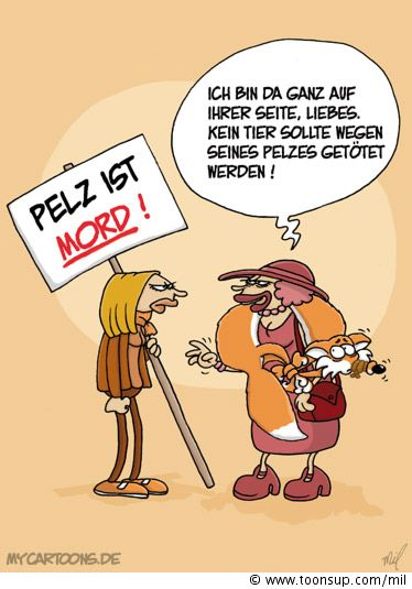Cartoon: Pelzträger 1