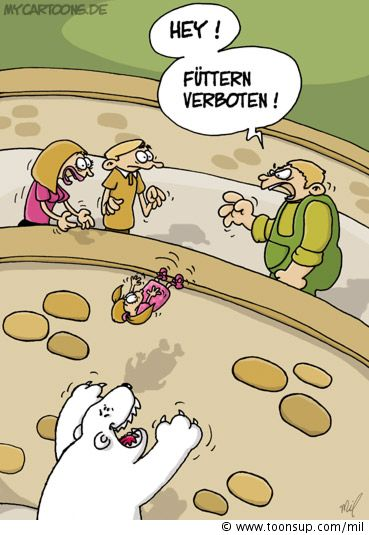 Cartoon: Eisbärfütterung 1