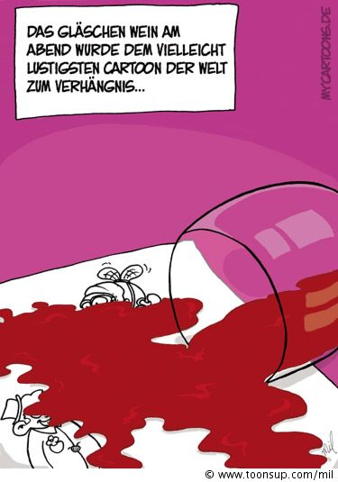 Cartoon: Wein Unfall 1