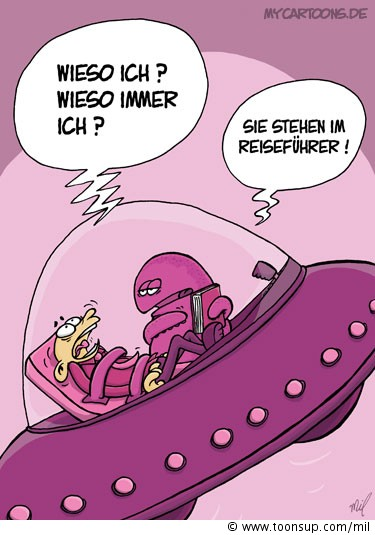 Cartoon: Alien Reise 1