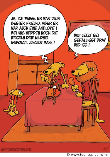 Cartoon: Hausregeln 1