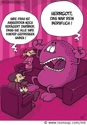 Cartoon: Monster-Problem 1