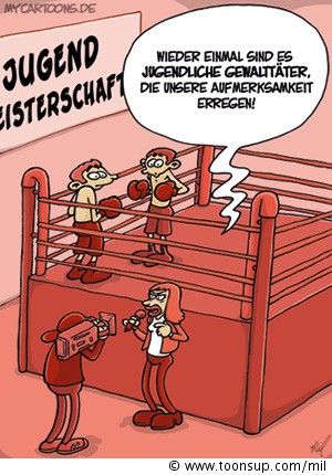 Cartoon: Gewalttätig 1