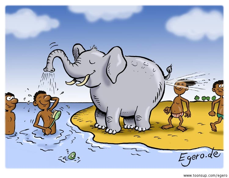 Cartoon: native toilet system 1