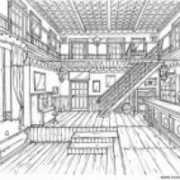 Saloon Skizze