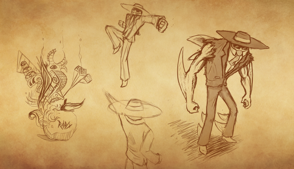 Concept Art / Character Design: Agent T - sketches 1