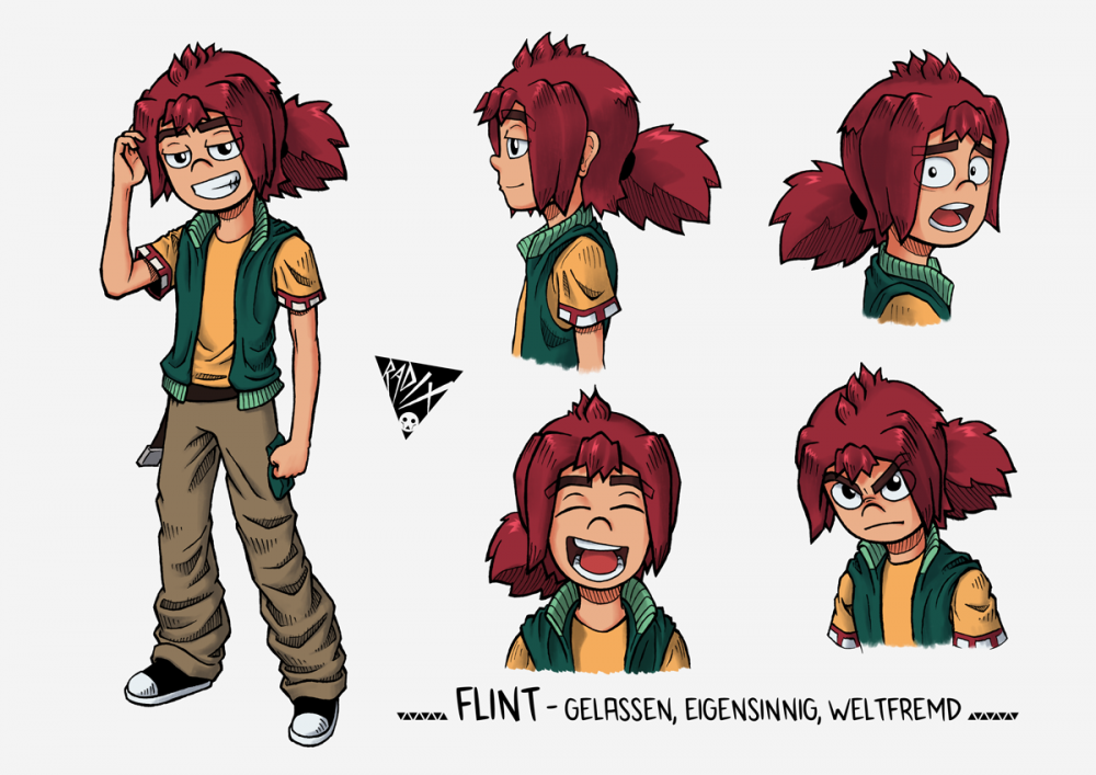 Concept Art / Character Design: Flint - Character Sheet 1
