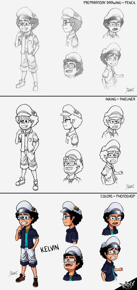 Concept Art / Character Design: Kelvin - Character Sheet 2