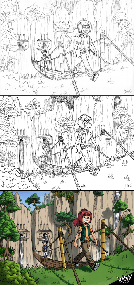 Illustration: Plank Bridge Illustration 2
