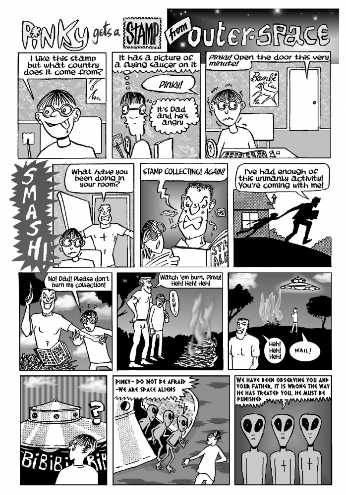 Comic: Pinky gets a Stamp from Outer-Space 1