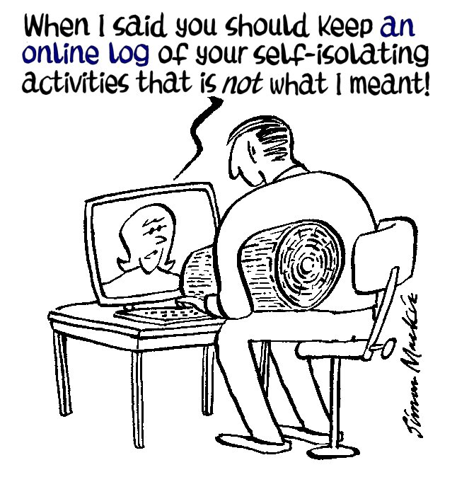 Cartoon: Self-Isolating log 1