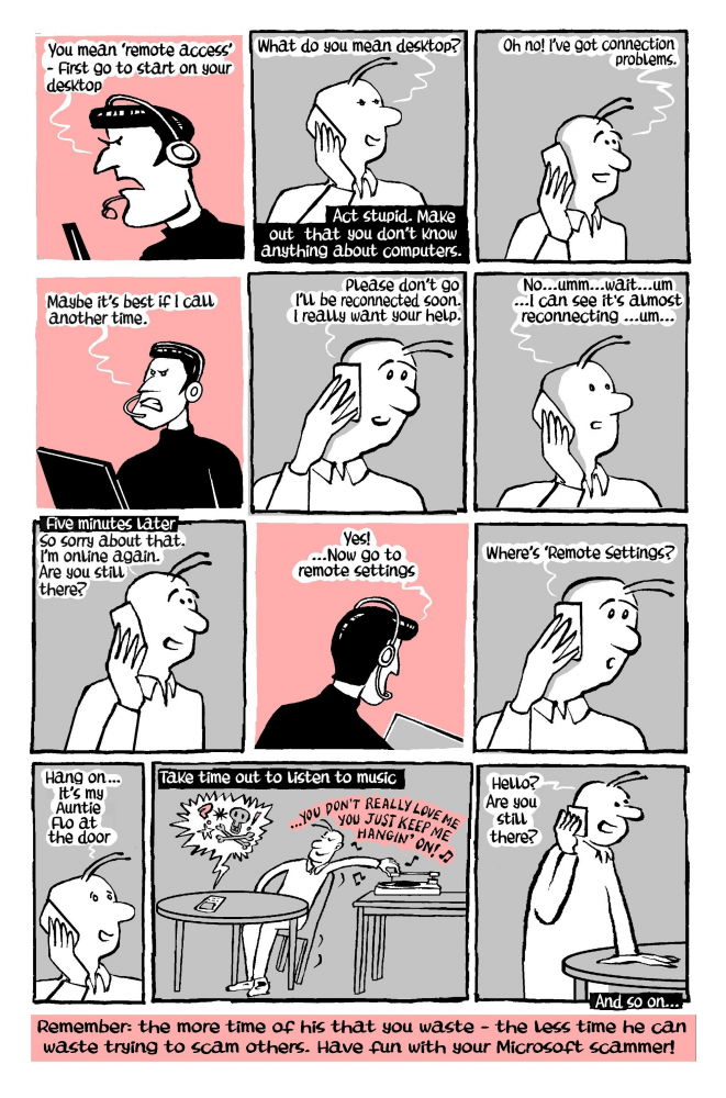 Comic: How to Deal With A Microsoft Scammer 2