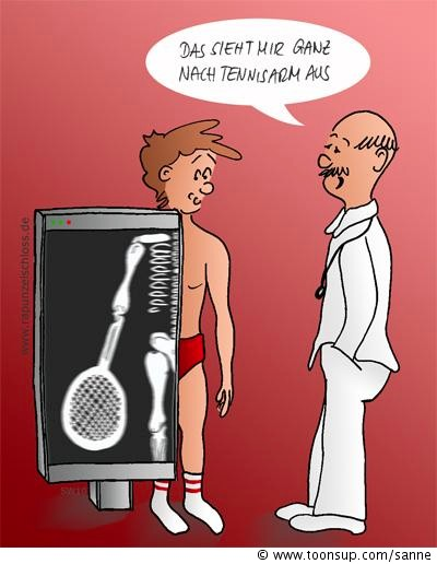 Cartoon: Tennisarm 1