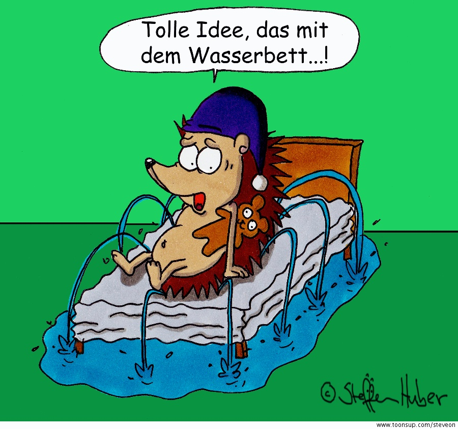 Cartoon: Wasserbett 1