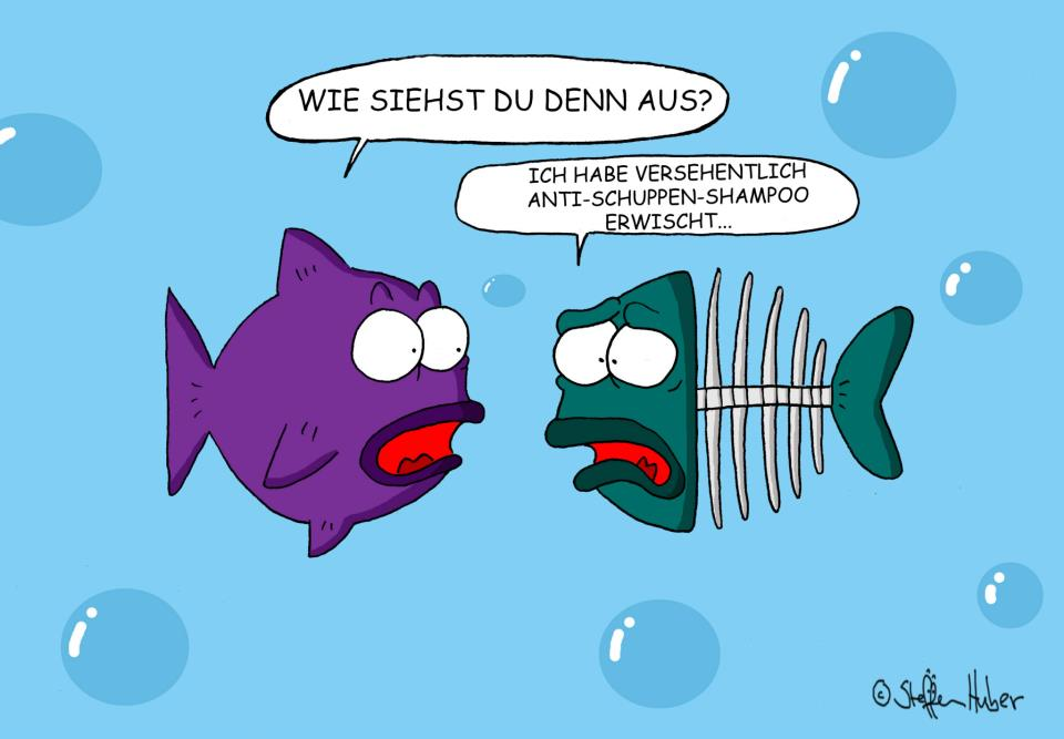 Cartoon: Anti-Schuppen-Shampoo 1