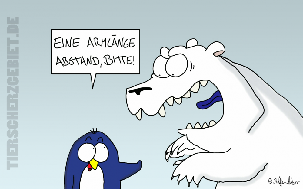Cartoon: Eine Armlänge Abstand... 1