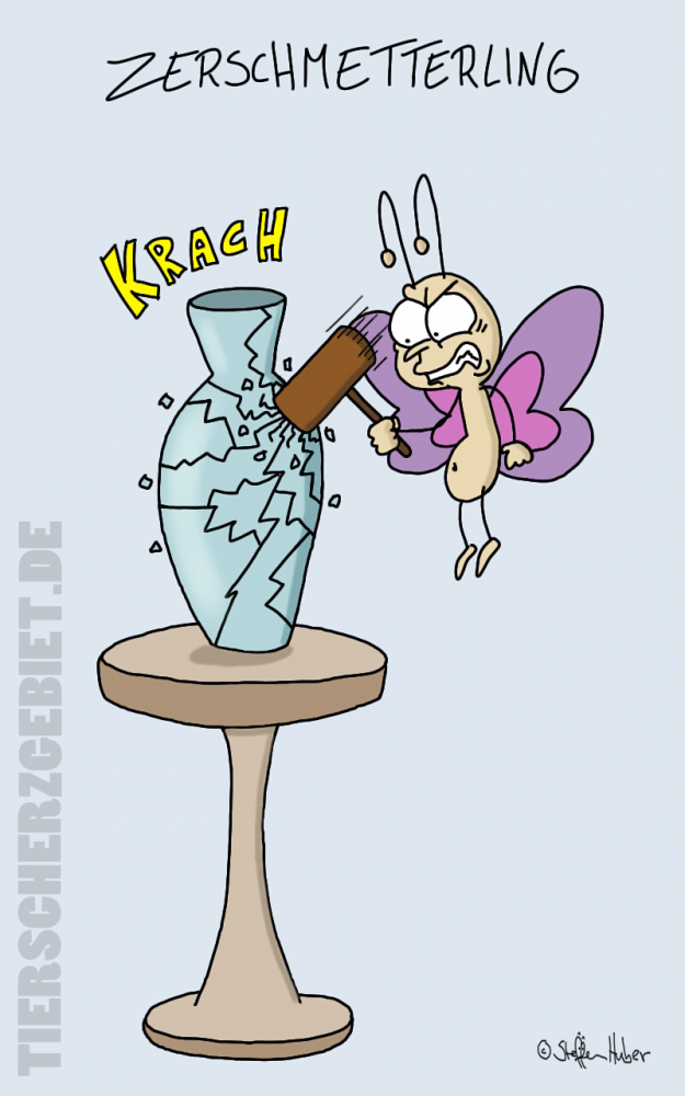 Cartoon: Zerschmetterling 1