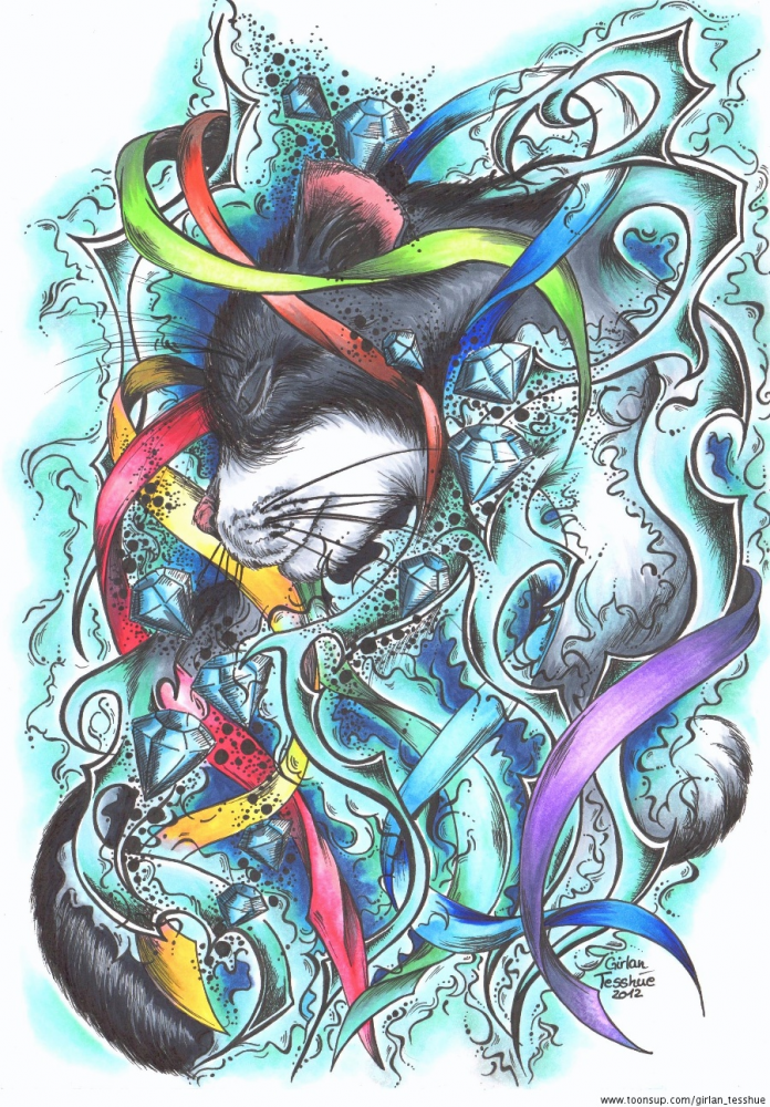 Illustration: Sky Diamond - gezeichnete Fassung 1